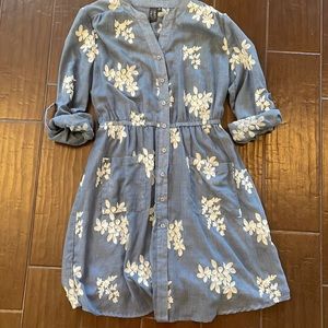 Chambray button up dress